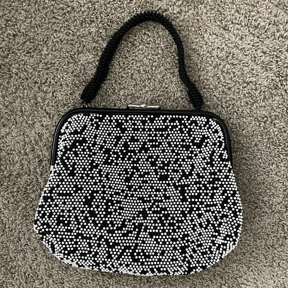 Vintage Reversible Beaded Handbag Purse - Picture 14 of 15